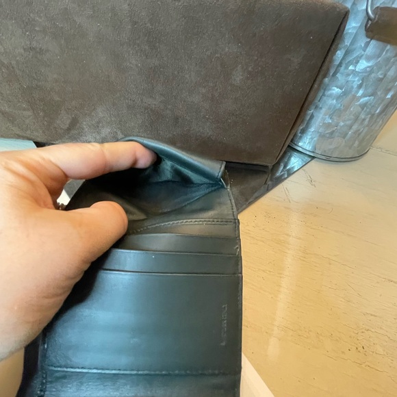 Prada green nylon and leather compact wallet - Picture 11 of 14